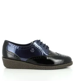 24 Hrs 23026 Black & Navy Oxford Shoes