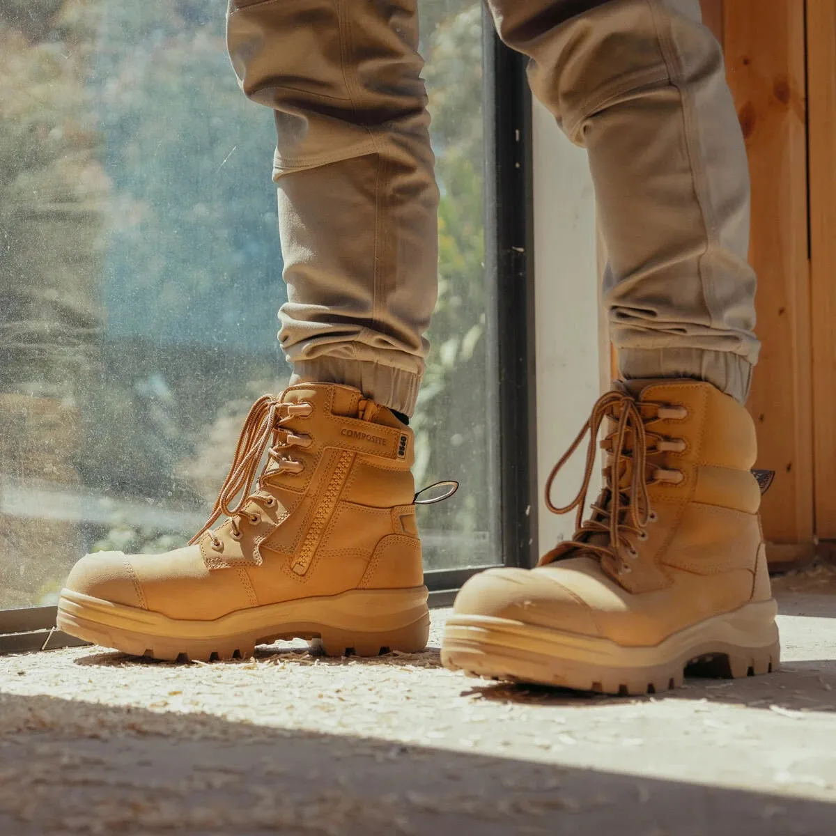 Blundstone 8560 Unisex RotoFlex Wheat Zip Side Safety Boot