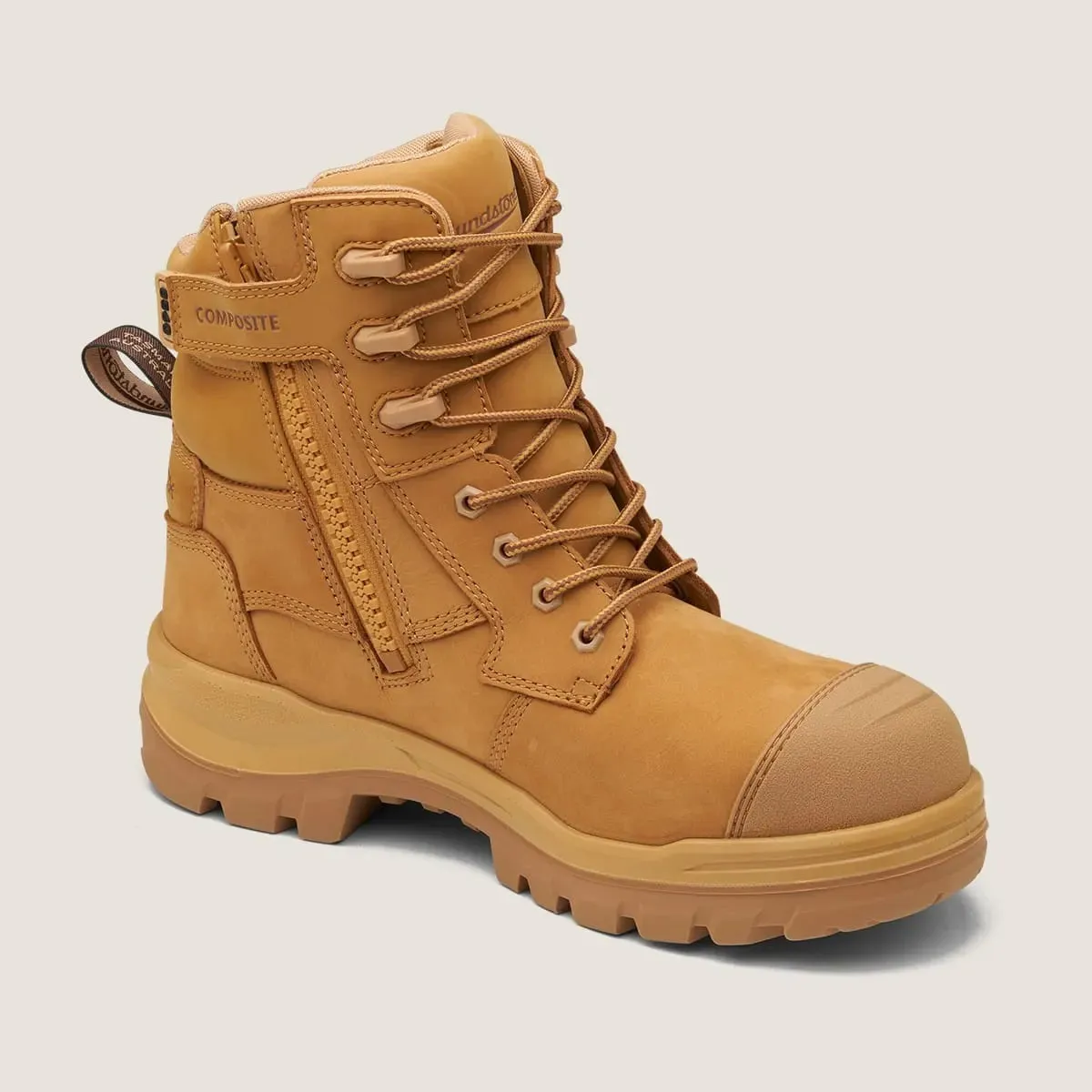 Blundstone 8560 Unisex RotoFlex Wheat Zip Side Safety Boot