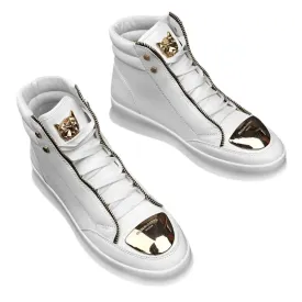 Brand Casual Sneakers for Men - Fashionable Ankle Boots with Leopard Platform, Designer Original
