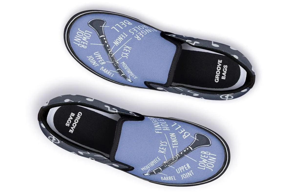 Clarinet Diagram Slip-On Shoes
