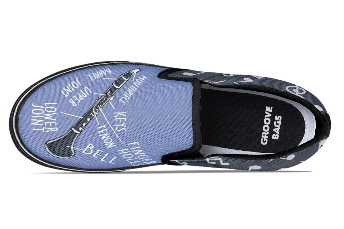 Clarinet Diagram Slip-On Shoes