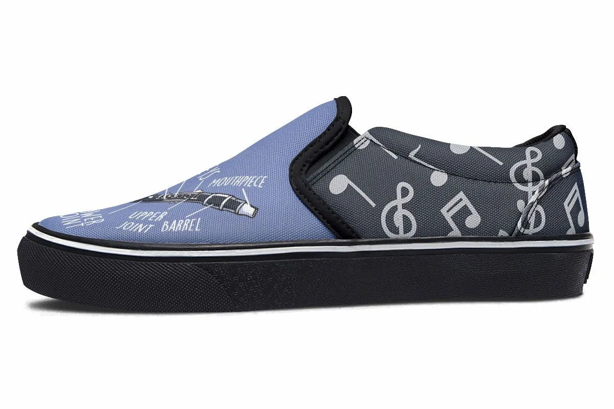 Clarinet Diagram Slip-On Shoes