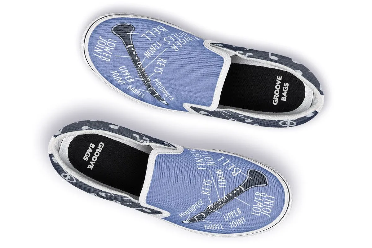 Clarinet Diagram Slip-On Shoes