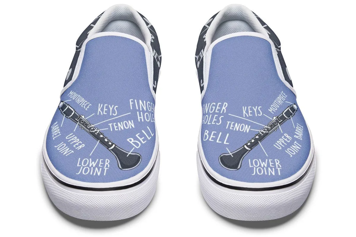 Clarinet Diagram Slip-On Shoes