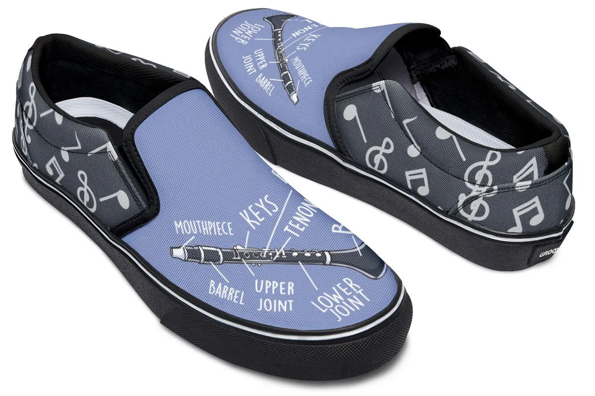 Clarinet Diagram Slip-On Shoes