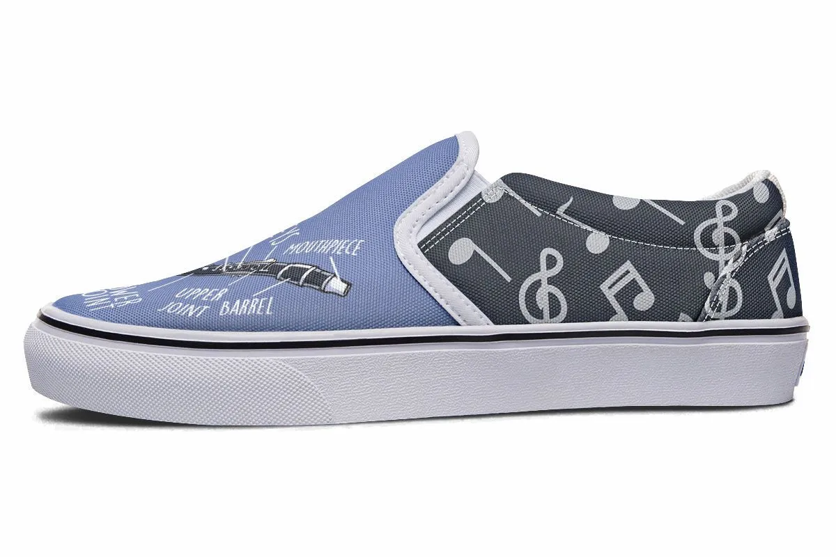 Clarinet Diagram Slip-On Shoes