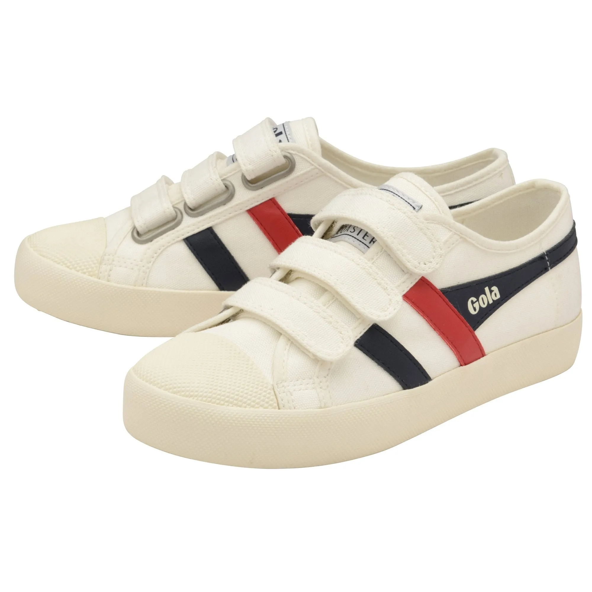 Coaster Trainer Velcro (Off White   Navy   Red)