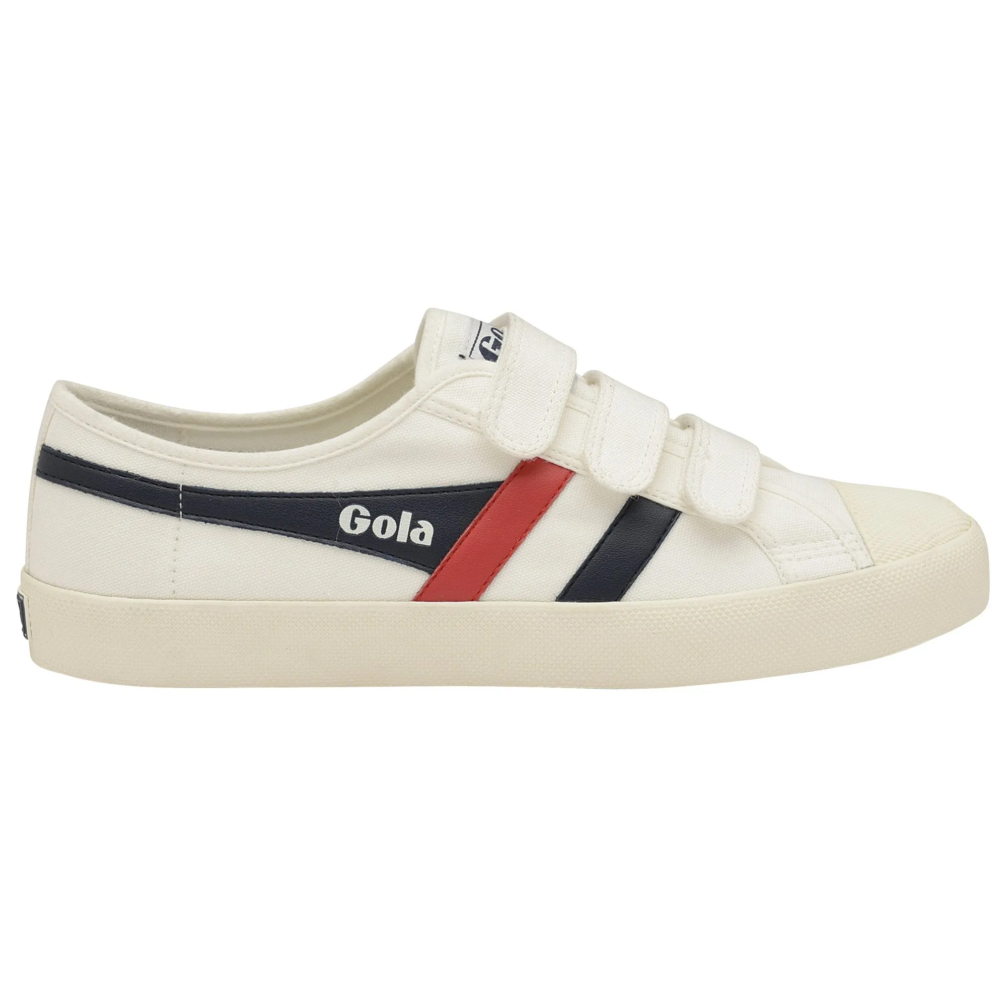 Coaster Trainer Velcro (Off White   Navy   Red)
