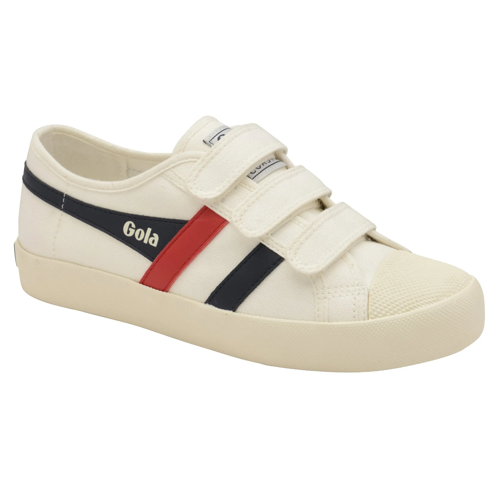 Coaster Trainer Velcro (Off White   Navy   Red)