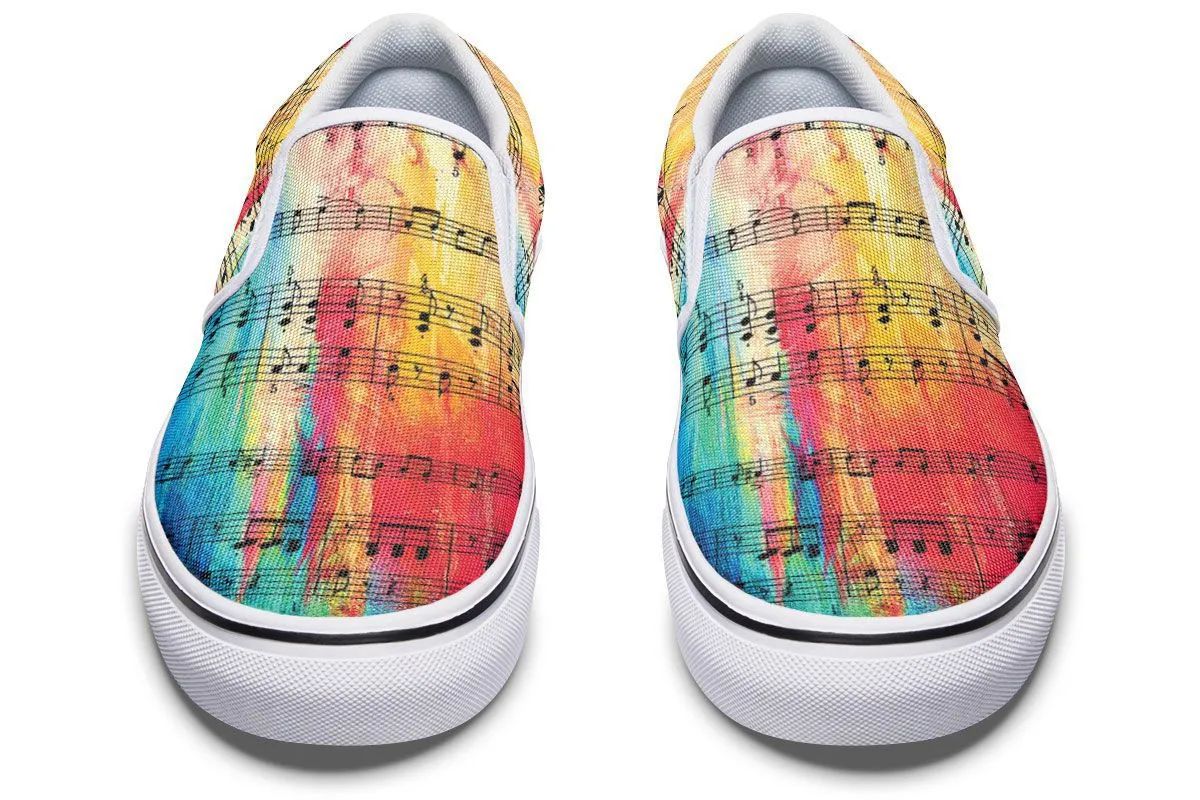 Colorful Music Slip-On Shoes