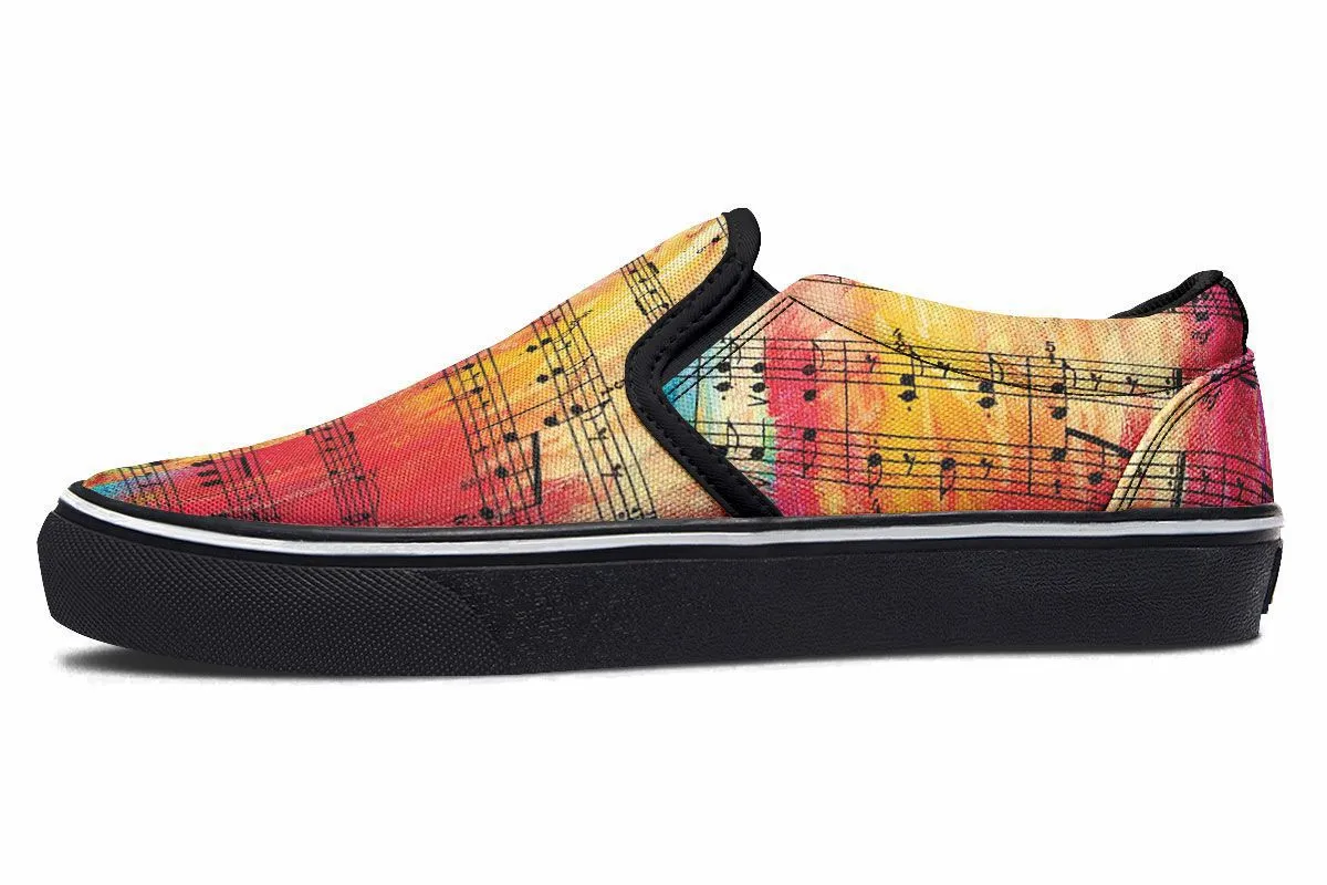 Colorful Music Slip-On Shoes
