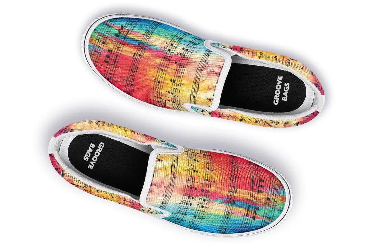 Colorful Music Slip-On Shoes
