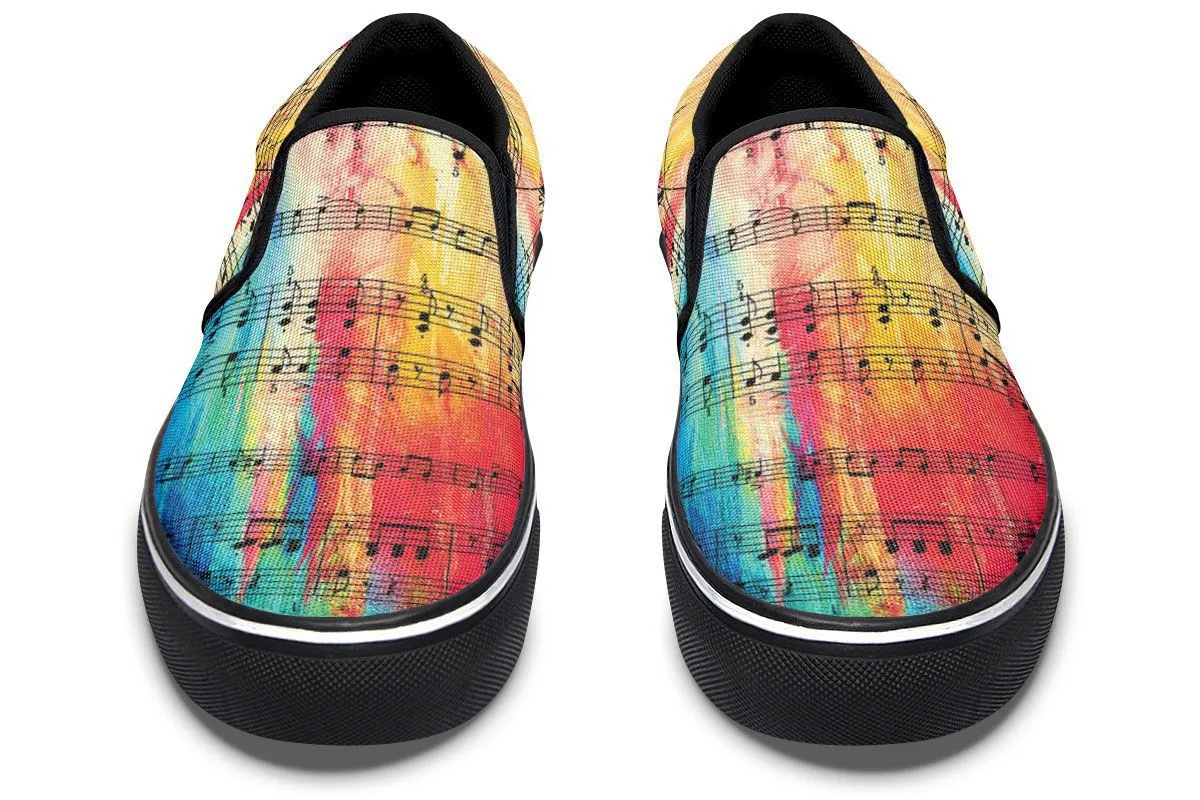 Colorful Music Slip-On Shoes