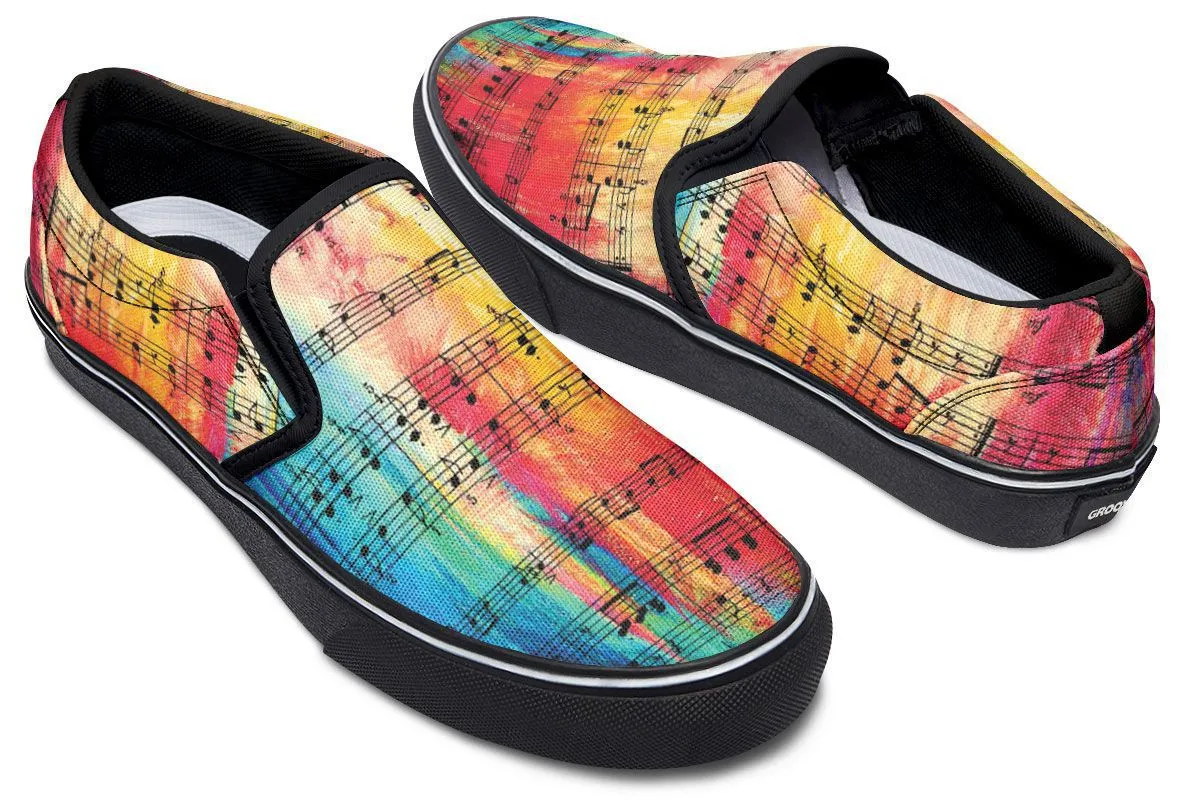 Colorful Music Slip-On Shoes