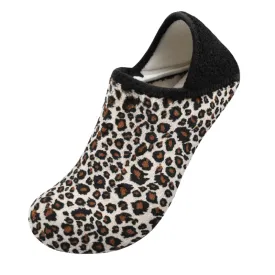 Cozy Leopard Pattern Diabetic Slippers – Supportive Comfort