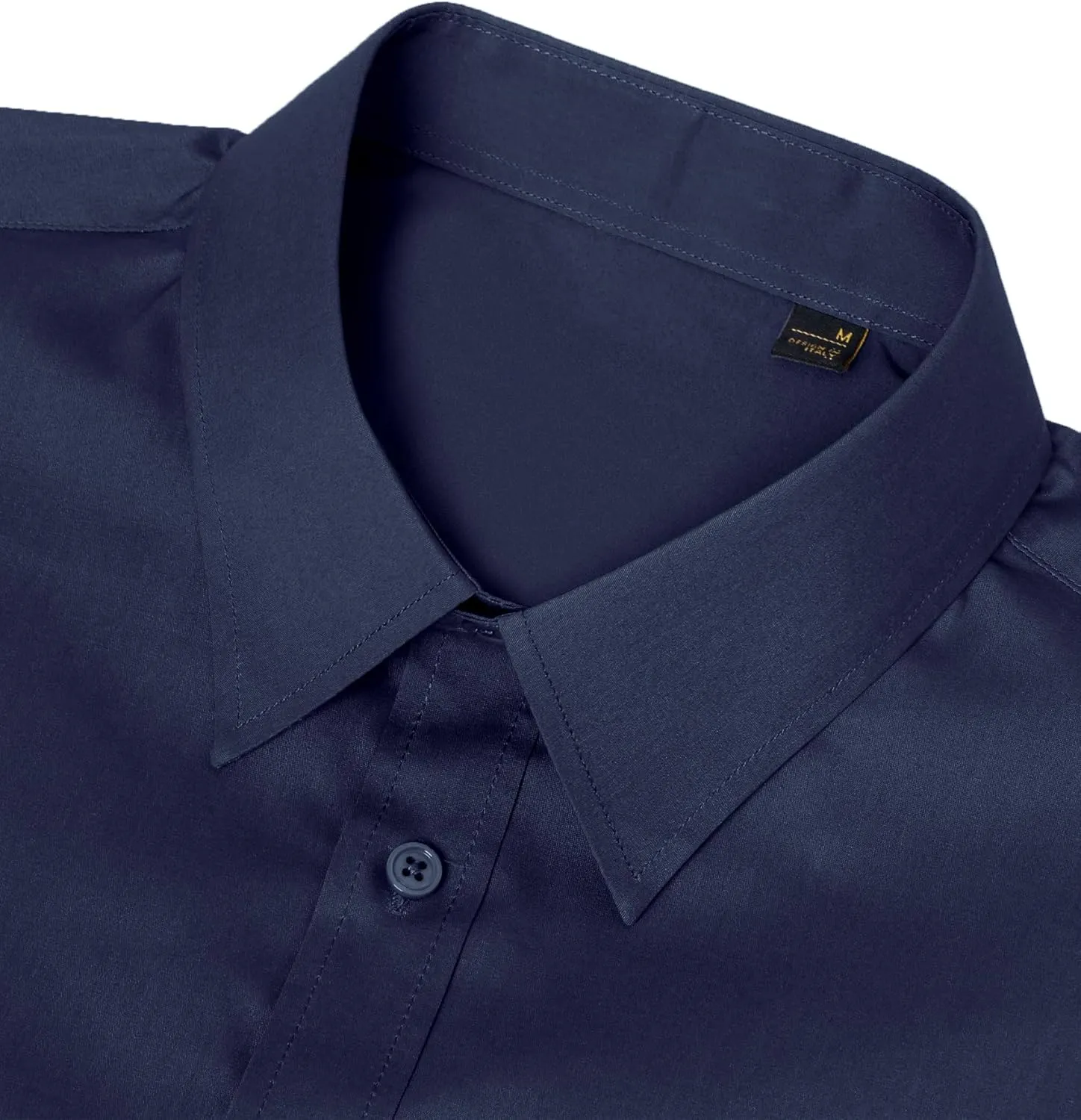 DEMEANOR Cotton Mens Dress Shirts Short Sleeve Button Down Shirts Formal Summer Dress Shirt Casual Button Up Shirts Men