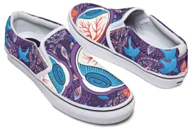 Eyeball Illustration Slip-On Shoes