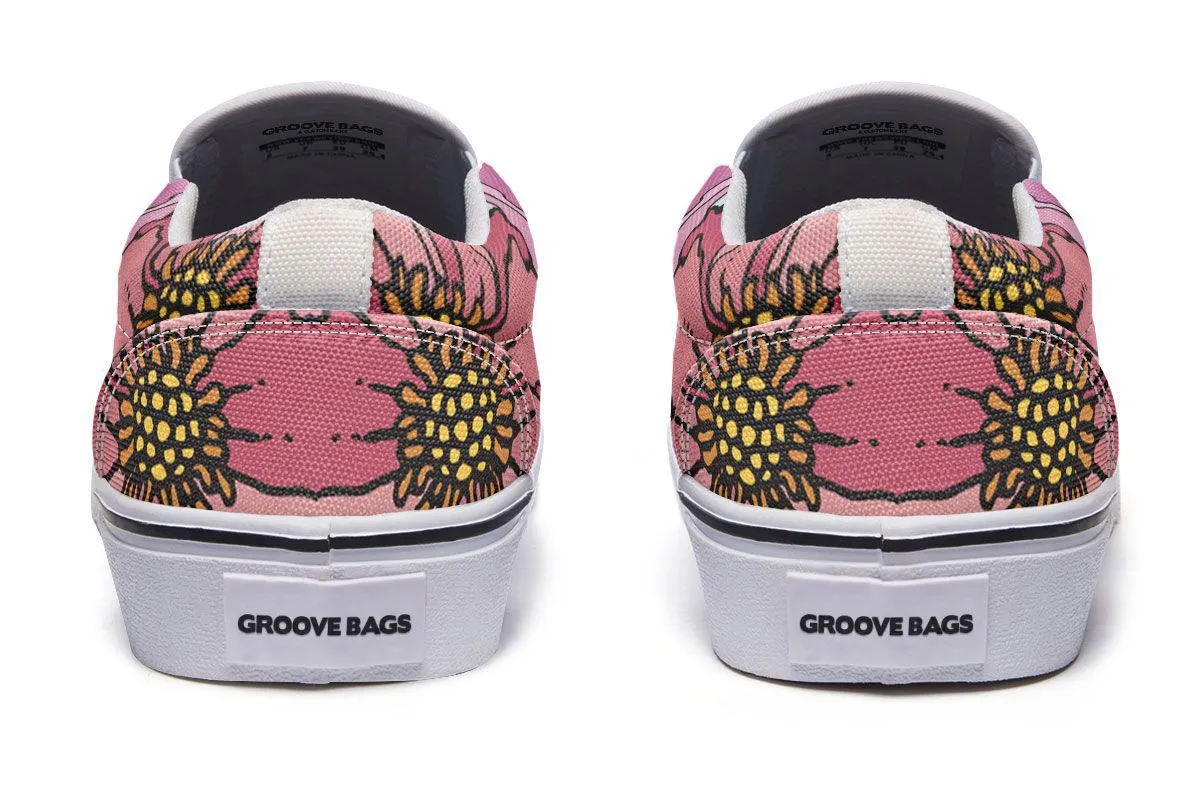 Floral Pug Slip-On Shoes