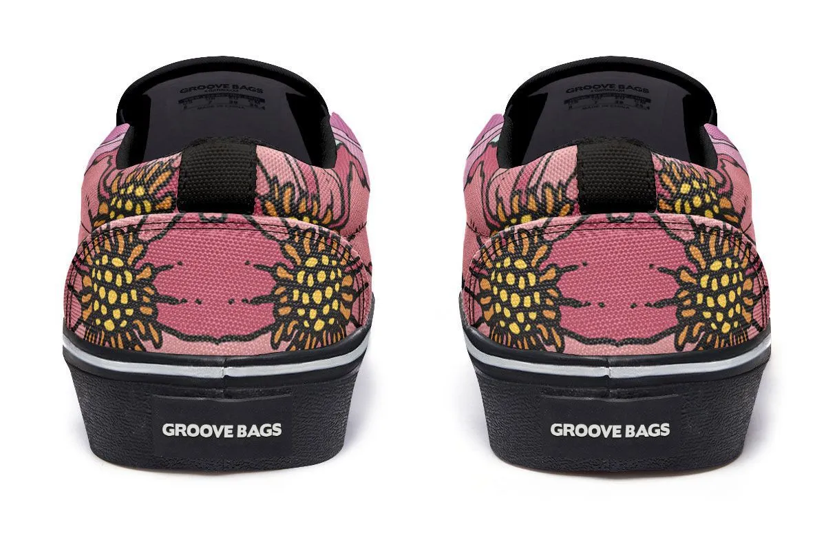 Floral Pug Slip-On Shoes