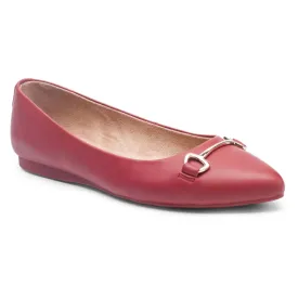 Graca Red Leather Me Too Ballet Flats