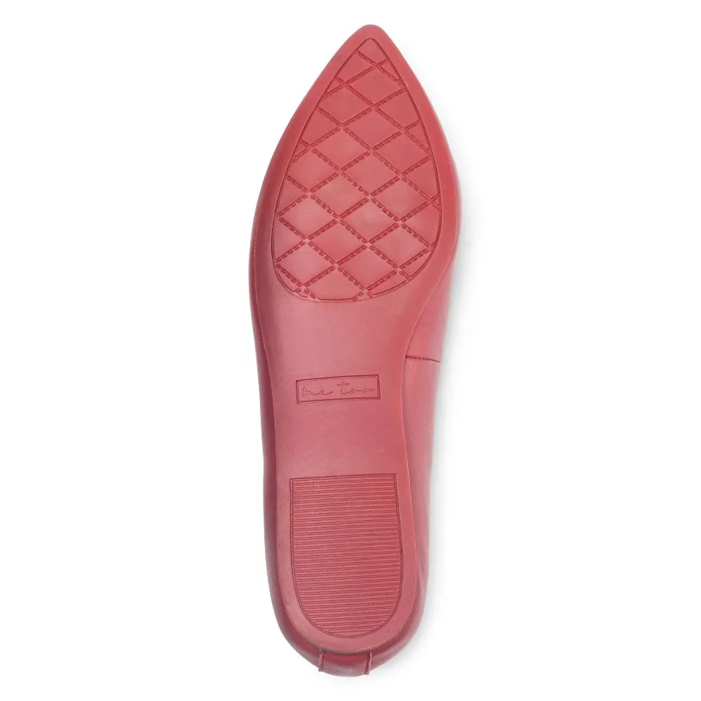 Graca Red Leather Me Too Ballet Flats