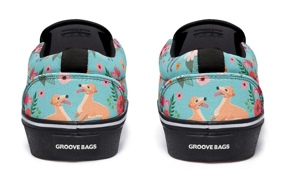 Greyhound Flower Slip-On Shoes