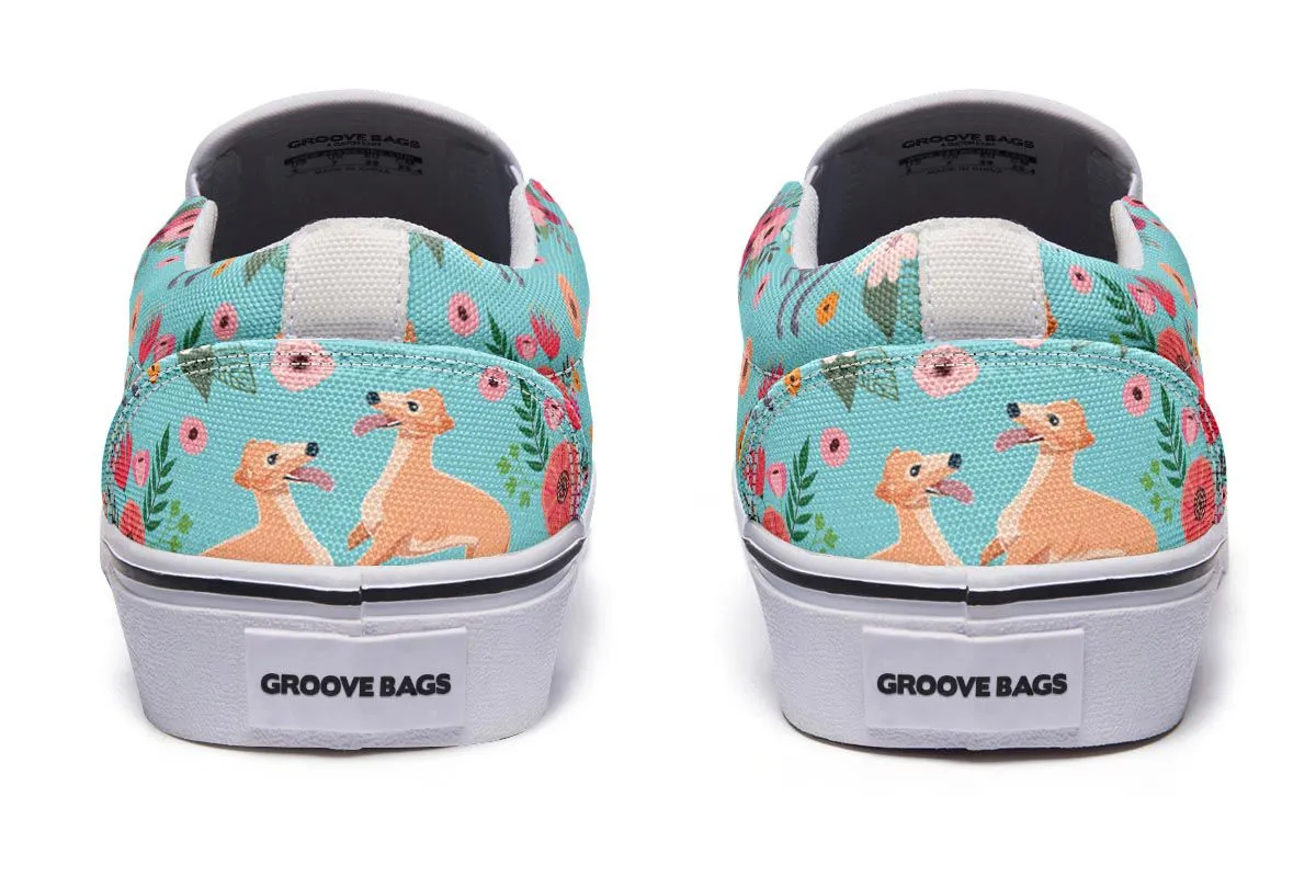Greyhound Flower Slip-On Shoes