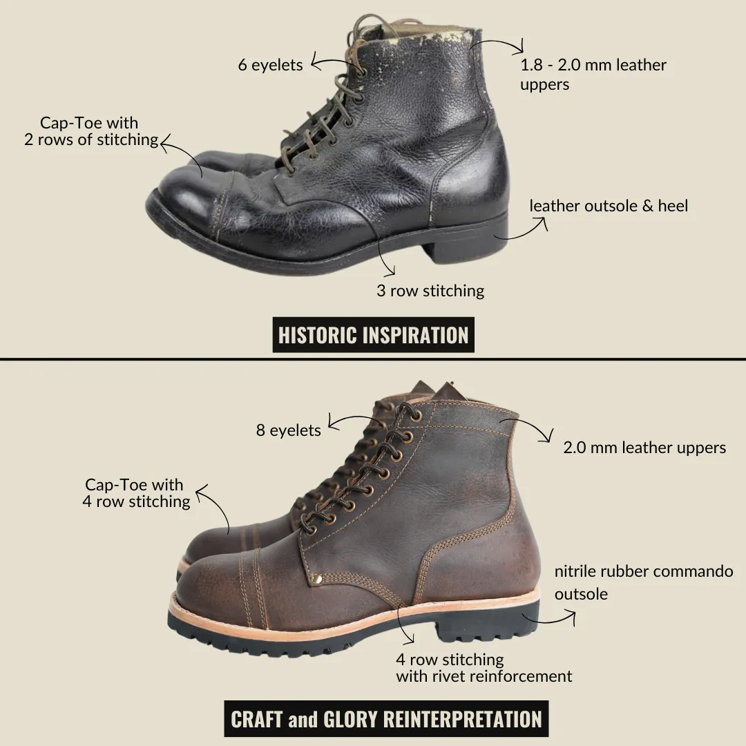 Gurkha Combat Boots 6" (Saddle Tan) Goodyear Welted