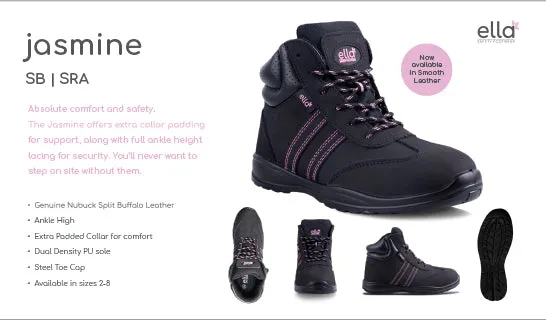 Jasmine Nubuck Ella Ladies Safety Steel Toe Woman's Boot