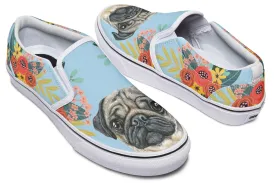 Joyful Pug Slip-On Shoes