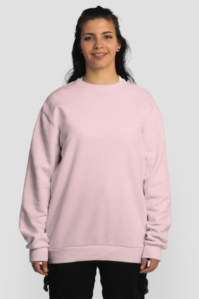 Light Pink Oversized Sweatshirt for women