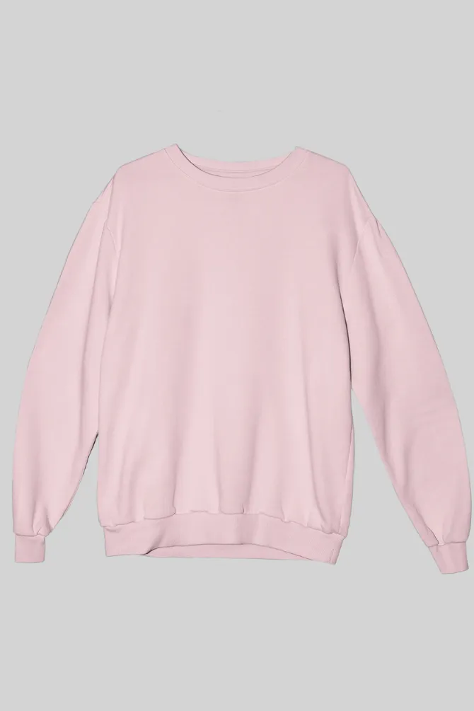 Light Pink Oversized Sweatshirt for women