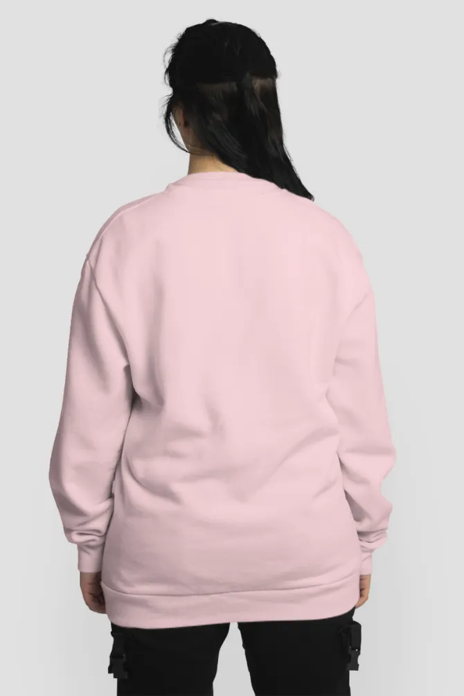 Light Pink Oversized Sweatshirt for women
