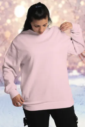 Light Pink Oversized Sweatshirt for women