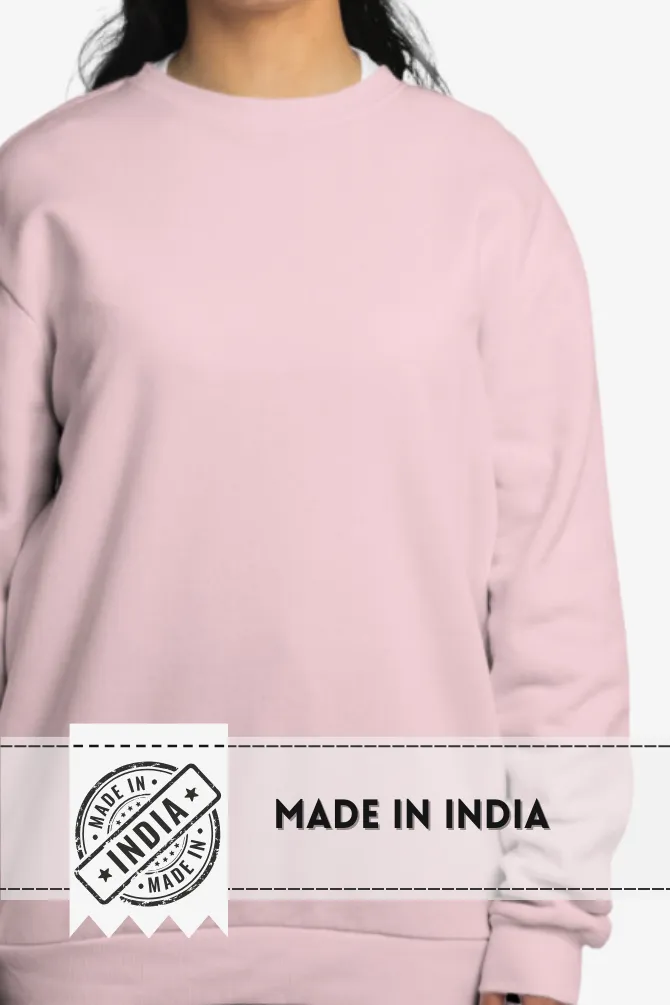 Light Pink Oversized Sweatshirt for women