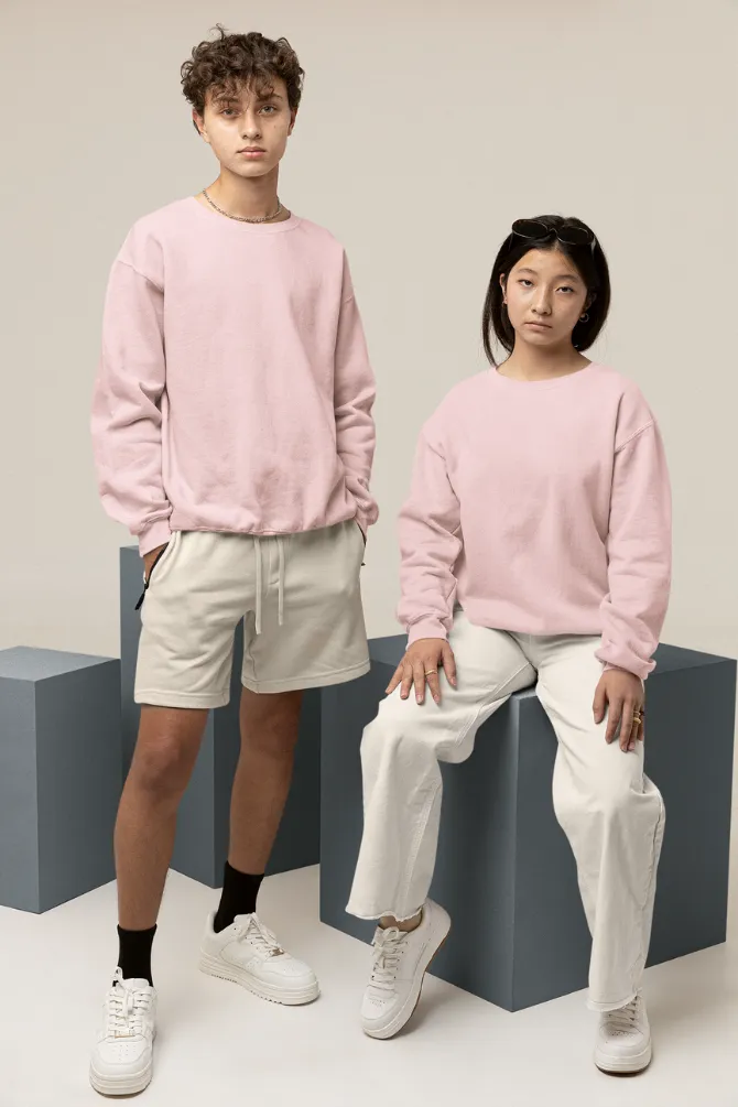 Light Pink Oversized Sweatshirt for women