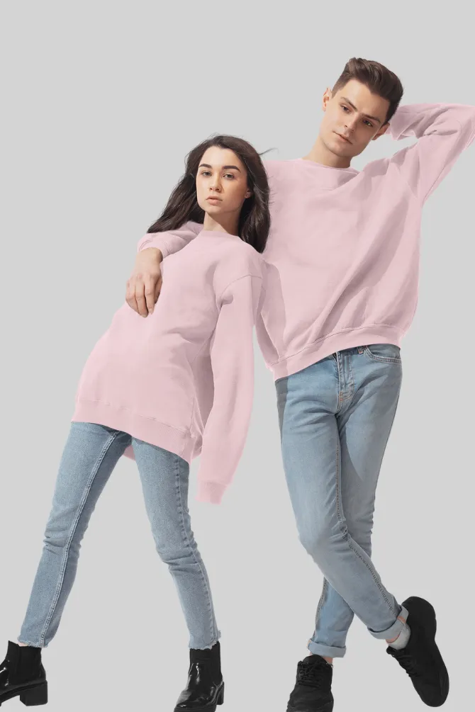 Light Pink Oversized Sweatshirt for women