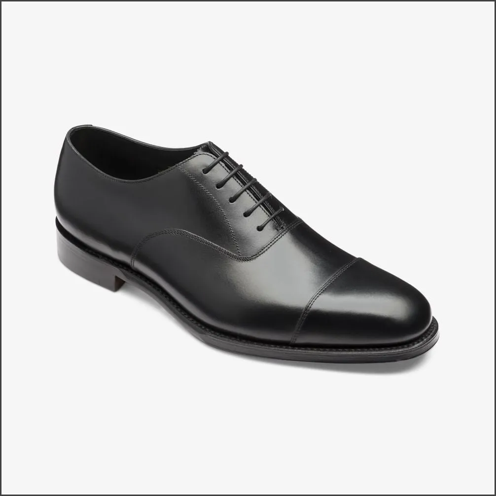Loake Aldwych Black Calf Oxford Rubber Sole F Fit@