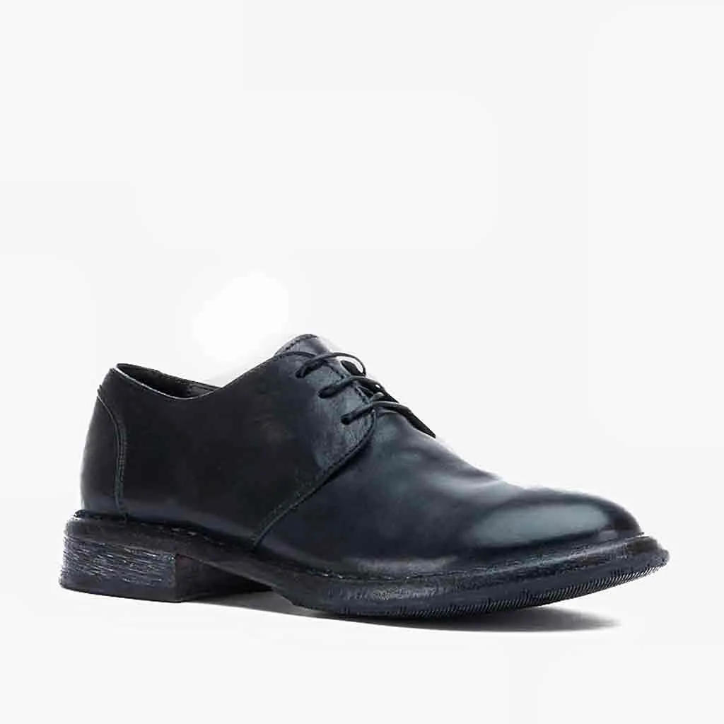 MOMA Italian Leather Brogue - Black