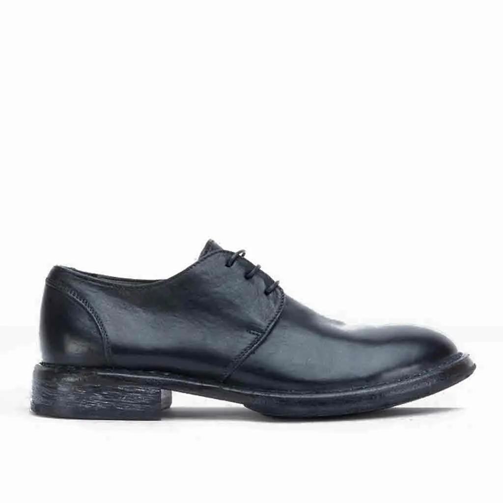 MOMA Italian Leather Brogue - Black
