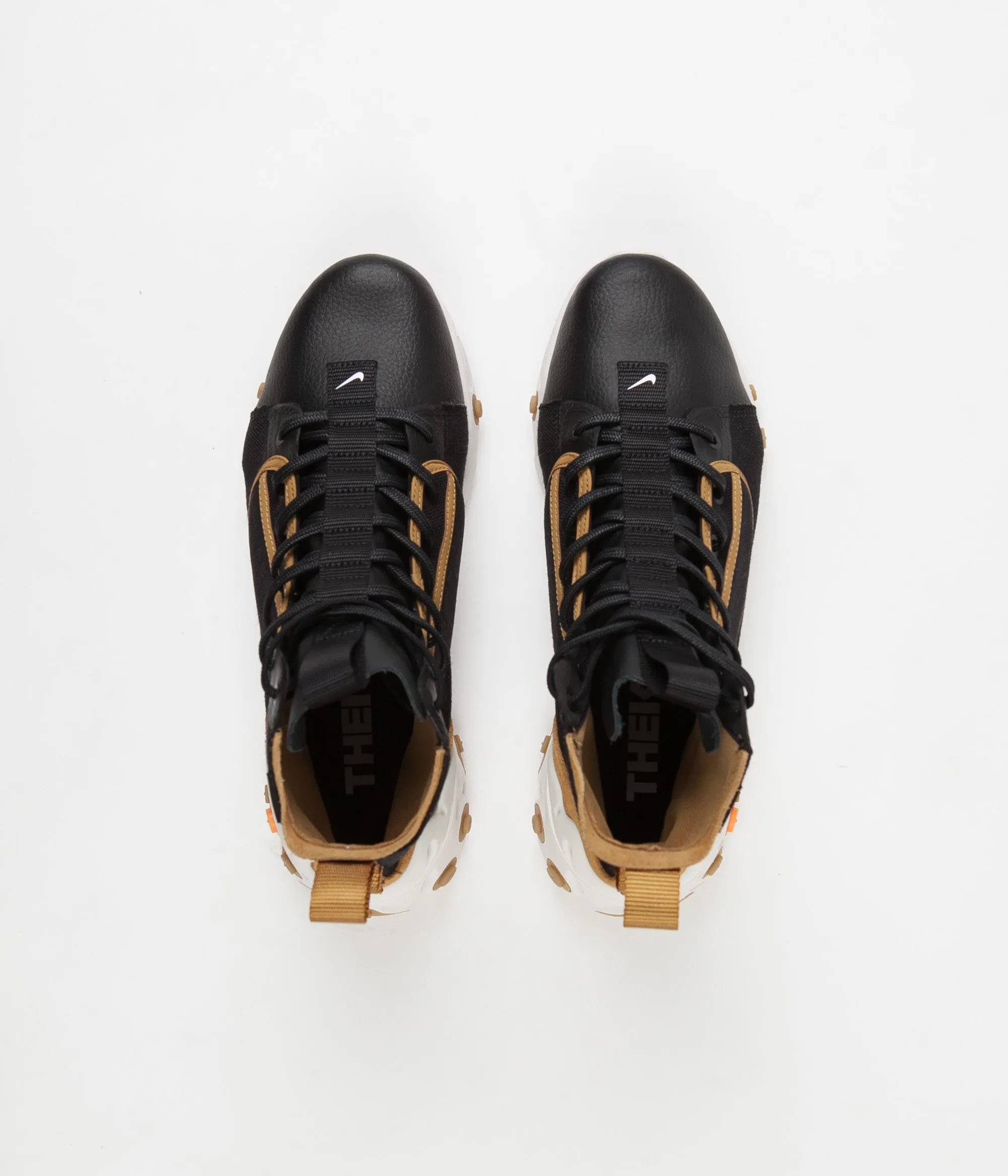 Nike React Ianga Shoes - Black / White - Wheat - Phantom