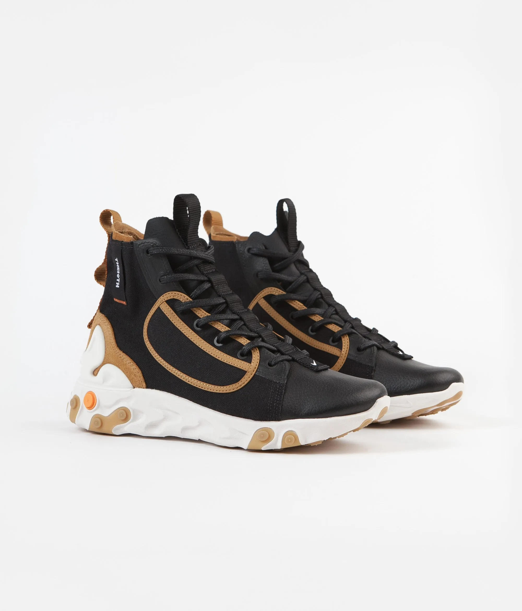 Nike React Ianga Shoes - Black / White - Wheat - Phantom