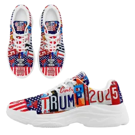 Personalized Trump 2025, Custom Trendy Chunky Shoes, Breathable Unisex Shoes