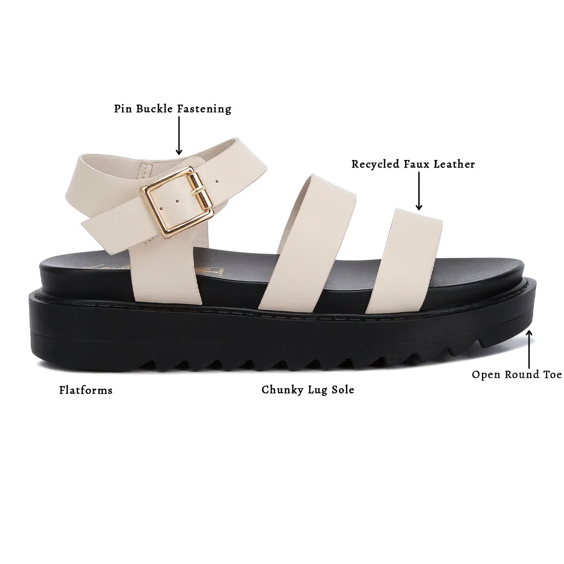 Pin Buckle Espadrille Platforms