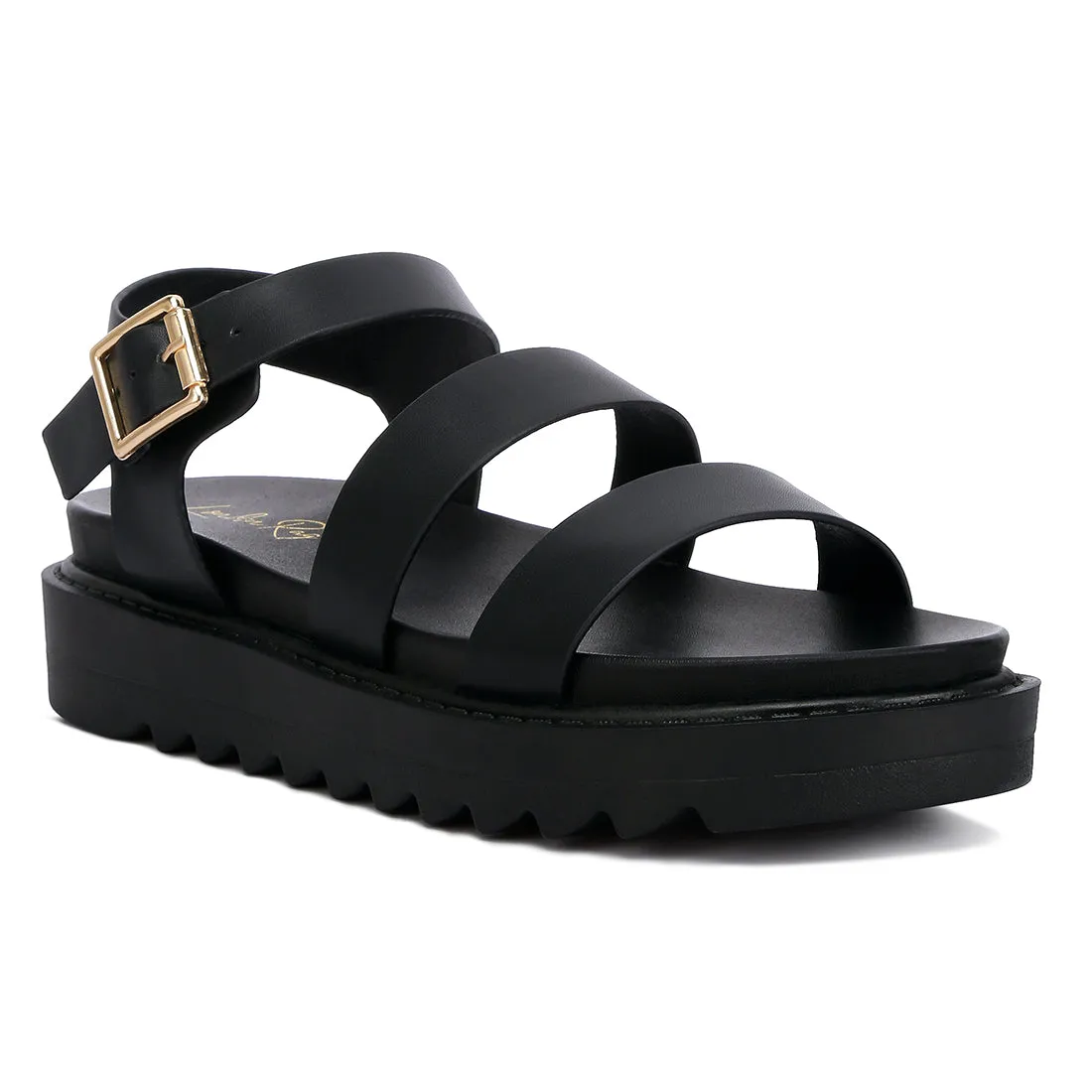 Pin Buckle Espadrille Platforms
