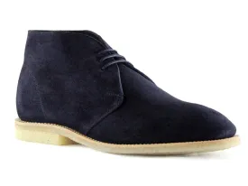 SALE Size 8 MARVIN Mens Navy Blue Suede Desert Boot Chukka with Crepe Sole