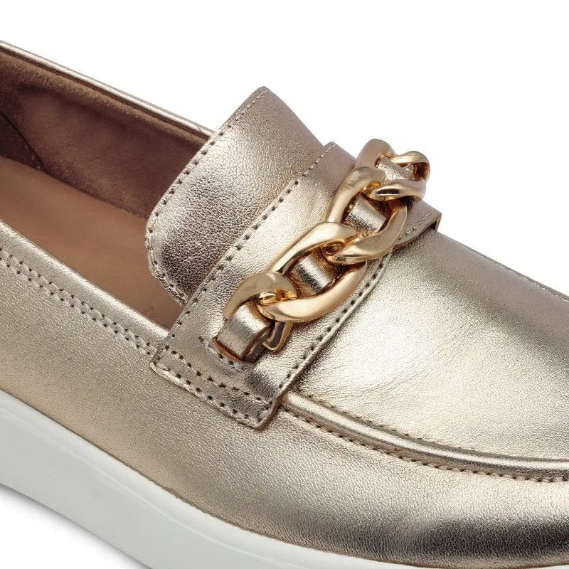 Tamaris Womens Gold Slip-on Shoes 1-24749-44