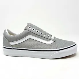 Vans Old Skool Silver True White Womens Classic Casual Sneakers