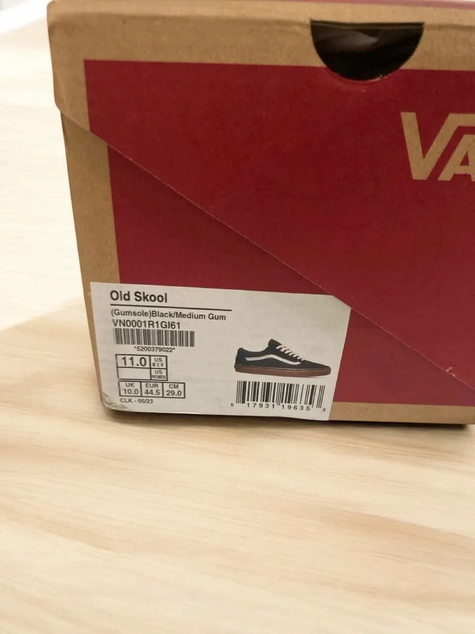 Vans Old Skool Trainers in Black/Brown UK 10/ EU 44.5